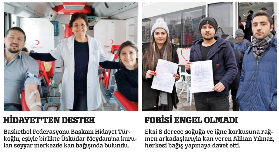 Kan vermeye koştular